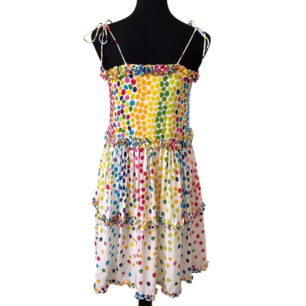 ALL THINGS MOOCHI X RTR Multicolor Polka Dot Blessica Mini Dress Size S - Picture 5 of 8